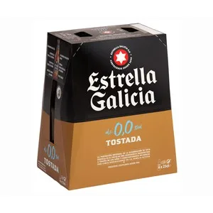 Estrella Galicia Cerveza sin Alcohol 0,0 % Tostada Pack 6 Uds. X 25 Cl. 1500 ML