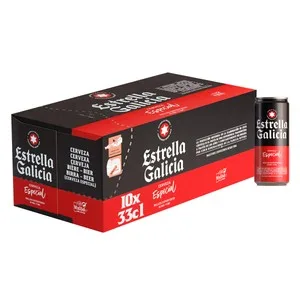 Estrella Galicia Cervezas Pack 10 Uds. X 33 Cl. 3300 ML