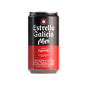 Estrella Galicia Especial Cerveza Especial Mini Lata de 25 Cl. 250 ML