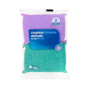 Estropajo Almohadilla Bosque Verde Limpieza Delicada 2 UD