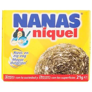 Nanas Níquel Estropajo de Acero Inoxidable Dorado Nanas Níquell 1 Ud. 21 G.