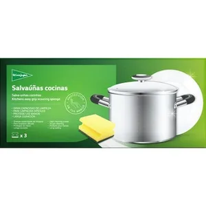 Estropajo Fibra Verde con Esponja Salvauñas Cocinas el Corte Ingles