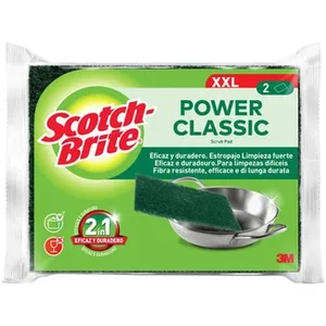 Estropajo Fibra Verde Powe Classic Eficaz y Duradero Tamaño XXL Scotch Brite