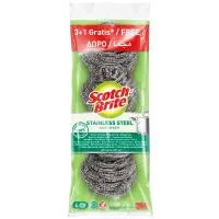Estropajo Inox Spirals Scotch-brite, Pack 3+1 Uds