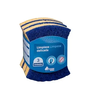 Estropajo Limpieza Delicada Bosque Verde 3 UD