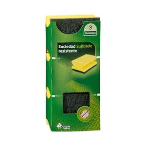 Estropajo Suciedad Resistente Bosque Verde 3 UD