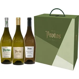 Estuche 3 Botellas Vino Blanco Verdejo, Verdejo Reserva y Sauvignon Blanc Protos