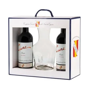 Cune Estuche con 2 Botellas de Vino Tinto Crianza con D.o. Ca. Rioja + Decantador.