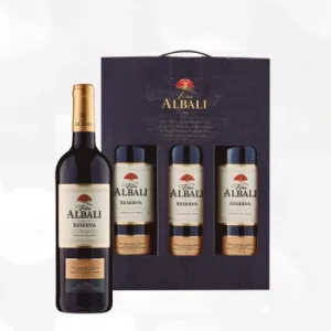 Estuche con 3 Botellas de Vino Tinto Reserva Viña Albali D.o. Valdepeñas 75 Cl