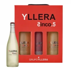 Estuche de 2 Botellas de Frizzante Blanco Verdejo Yllera 5.5 75 Cl. + 1 Botella Frizzante Rose Yllera 5.5 75 Cl.