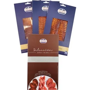 Estuche de Loncheados Ibéricos Chorizo y Paleta y Lomo de Cebo Ibérico 50% Raza Ibérica en Lonchas Pack 3 X 100 G Envase 300 G Julian Martin