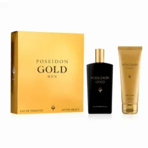 Estuche Poseidon Gold: Agua de Colonia 100 Ml y After Shave 100 Ml.