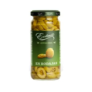 Excelencia Aceitunas Verdes en Rodajas Excelencia Frasco de 105 G. 400 G