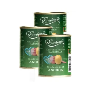 Excelencia Aceitunas Verdes Rellena de Anchoa Suave Excelencia 3 Uds X 50 G. 150 G
