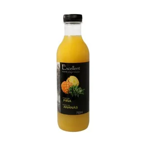 Excellent Zumo Refrigerado Exprimido de Piña Botella de 75 Cl. 750 ML