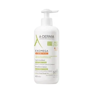 A.derma Exomega Control Loción Emoliente Antiirritación , para Pieles Secas con Tendencia al Eccema Atópico 400 Ml.