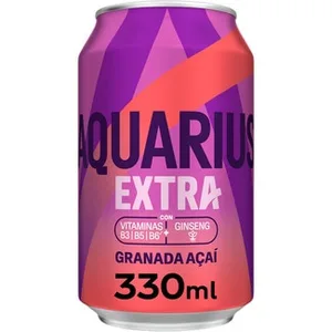 Extra Bebida Isotónica Sabor Granada y Açaí con Vitaminas B3, B5 y B6 y Gingseng  Aquarius 33 CL