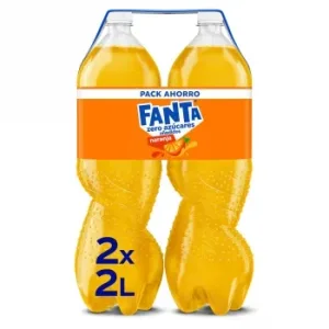 Fanta de Naranja Zero Pack 2 Botellas 2 L.
