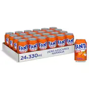 Fanta de Naranja Zero Pack 24 X 330 Ml