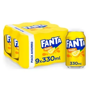 Fanta Refresco de Limón Pack de Lata de 9 Uds. X 330 Ml. 2970 ML