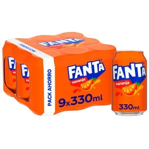 Fanta Refresco de Naranja Pack de Lata de 9 Uds X 330 Ml. 2970 ML