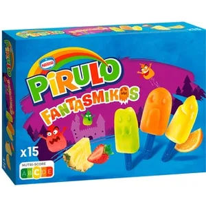 Fantasmikos Helados con Sabores Variados a Frutas sin Gluten 15 Unidades  Nestle Pirulo 225 ML