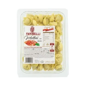 Farinelli Tortellini de Pasta Fresca al Huevo Rellenos de Jamón Serrano Farinelli Linea Oro 250 G.
