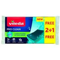 Estropajo Fce Pro Clean Vileda, Pack 2+1 Ud