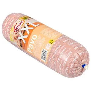 Serrano Fiambre Cocido de Pavo y Pollo Xxl, Elaborado sin Gluten ni Lactosa Serrano 1.5 Kg. 1500 G