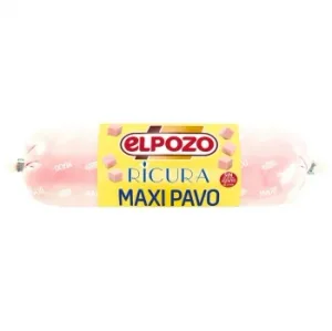 Fiambre de Carne de Pavo Cocida Sabor Ahumado Maxi en Rulo Ricura Elpozo sin Gluten 900 G