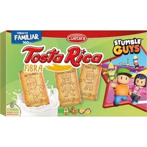 Fibra Galletas con Vitaminas Hierro Calcio y Cereales Formato Ahorro  Cuetara Tosta Rica 760 G