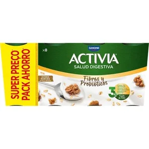 Fibras y Probióticos Bífidus con Avena y Nueces Pack 8 Pack Ahorro Danone Activia