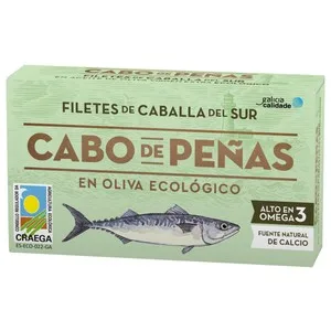 Cabo de Peñas Filete Caballa en Aceite de Oliva Ecológico Lata 53 G.