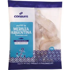 Filete Merluza Argentina sin Piel 750 Gr