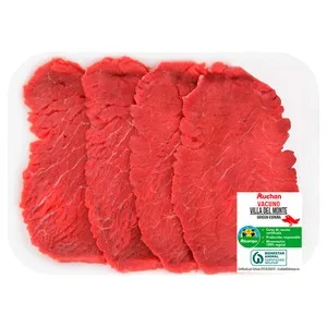 Alcampo Cultivamos LO Bueno Filetes de 1ª a de Vacuno Villa del Monte, Ideales para Empanar o Salsa. 750 G