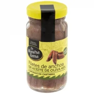 Filetes de Anchoa del Cantábrico en Aceite de Oliva de Nuestra Tierra 55 G.