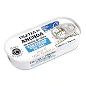 Filetes de Anchoa del Cantábrico MSC en Aceite de Oliva Reducido Sal Dia Mari Marinera Lata 29 G