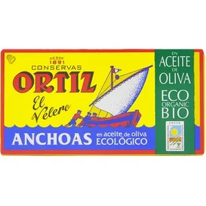 Filetes de Anchoa en Aceite de Oliva Ecológico Ortiz