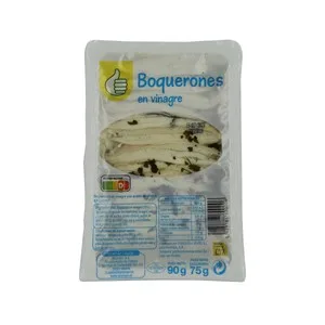 Producto Económico Alcampo Filetes de Boquerón en Vinagre y Aceite de Girasol Producto Económico Alcampo 100 G. 75 G