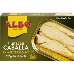 Filetes de Caballa del Sur en Aceite Oliva Virgen Extra Albo