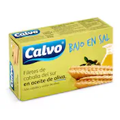 Filetes de Caballa en Aceite de Oliva bajo en Sal Calvo 82 G
