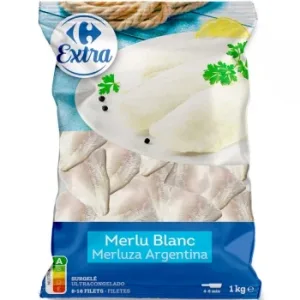 Filetes de Merluza Argentina Carrefour Extra 1 Kg