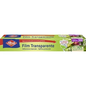 Film Transparente Muy Adherente y Fácil de Cortar  Albal 1 Metro