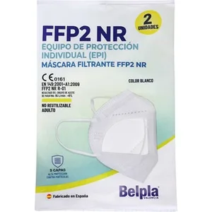 Mascarilla Filtrante Ffp2 NR Color Blanco 5 Capas Belpla
