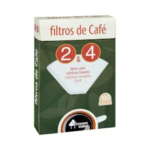 Filtros de Café para Cafeteras Tamaño 2 y 4 Bosque Verde 1 UD