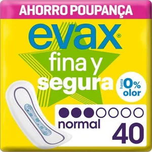 Fina y Segura Compresa sin Alas Normal Evax