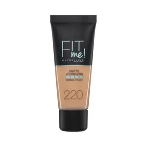 Maybelline Fit Me! Tono 220 Base de Maquillaje con Acabado Mate, para Pieles Normales a Grasas.