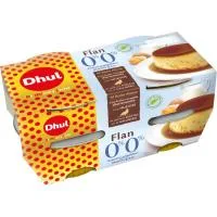 Flan 0% Azúcar Añadido 0% Materia Grasa Dhul, Pack 4x100 G