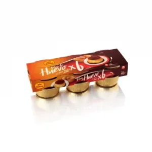 Flan de Huevo al Baño María Reina sin Gluten Pack de 6 Unidades de 100 G.