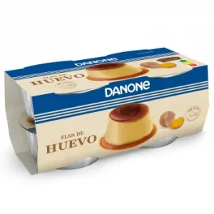 Flan de Huevo Danone sin Gluten Pack de 4 Unidades de 100 G.